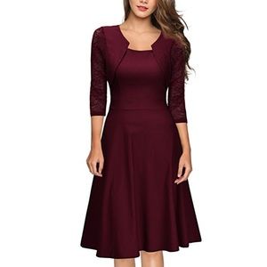 Burgundy dress