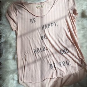Pale pink Hollister graphic Tshirt