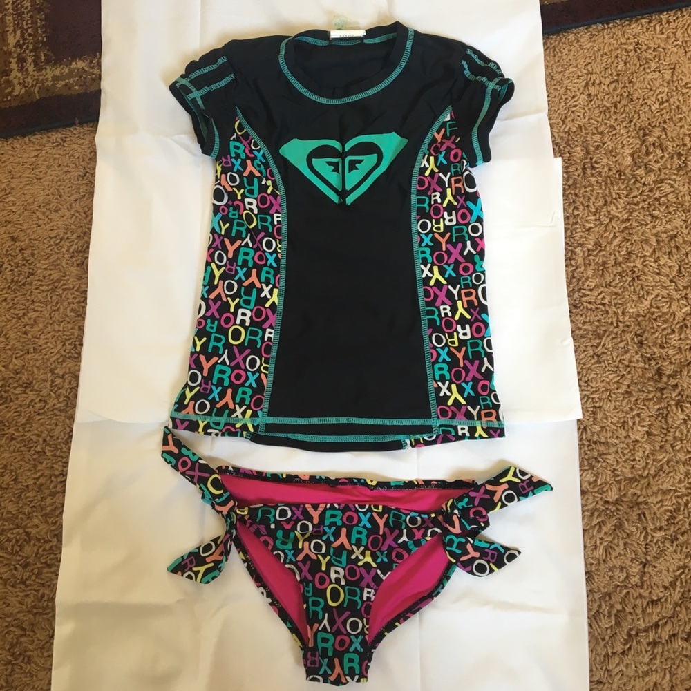 Girls Roxy two piece swim suit