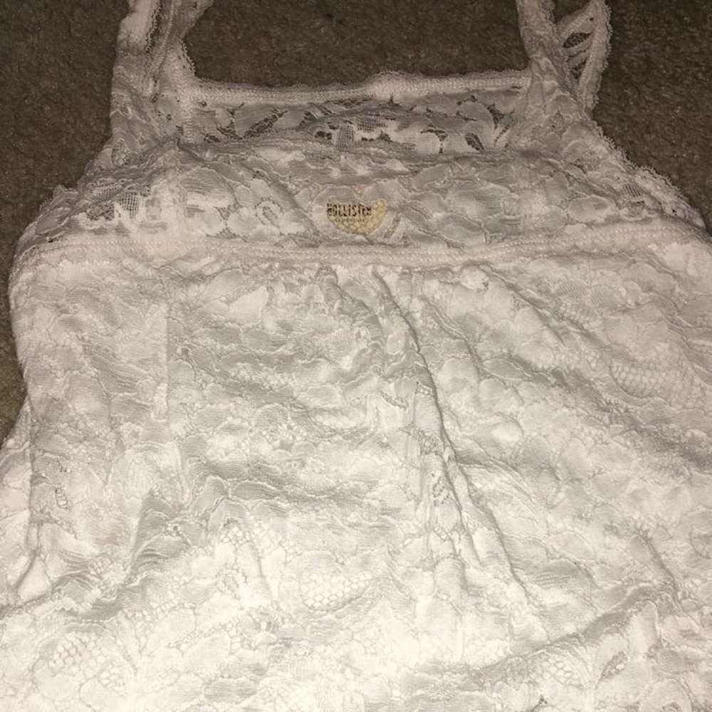 White Lace and flown tank top from Hollister