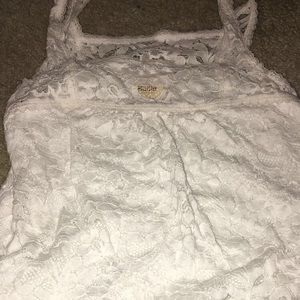 White Lace and flown tank top from Hollister