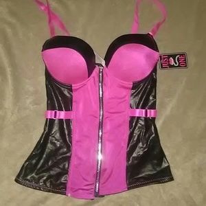 Sexy hot pink bustier