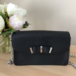 Michael Kors Mini Kiera Blk Crossbody Bag with Bow