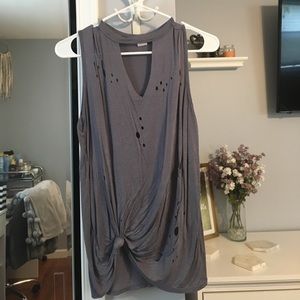 Shirt with hole detail worn once