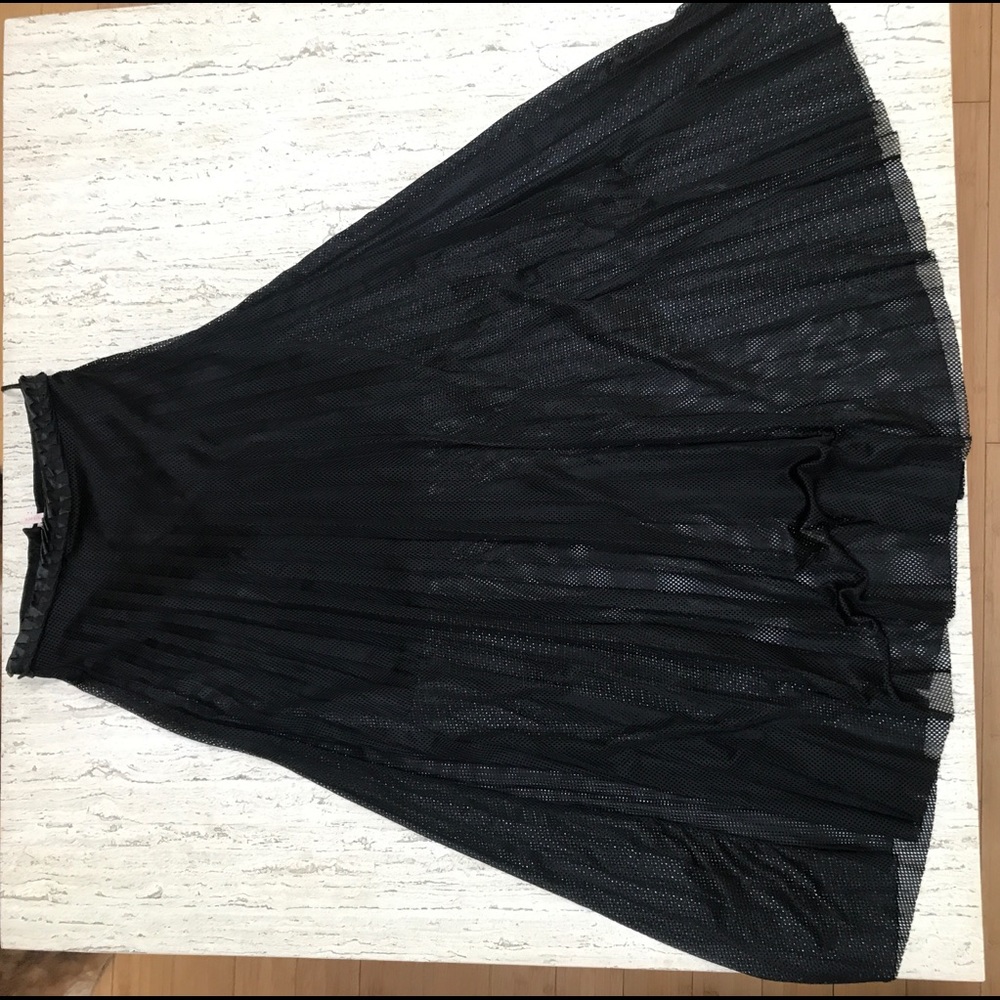 Maxi skirt( see through) with mini skirt under