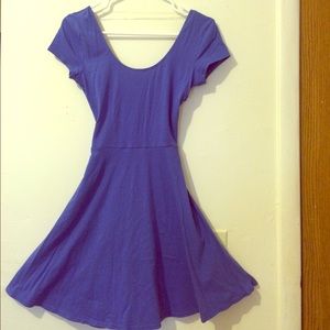 Blue cross back dress