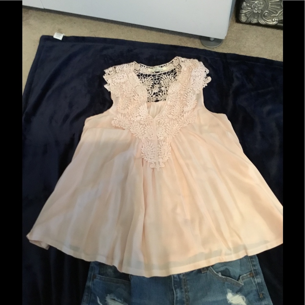 Soft Pink sleeveless blouse