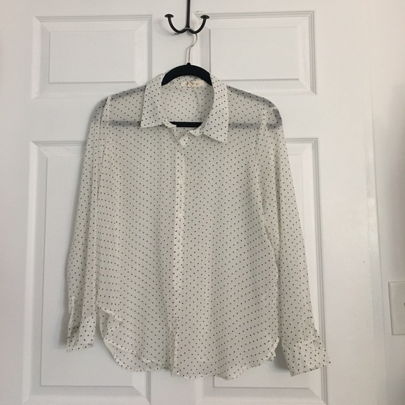 Black and White Polka Dot Blouse - Picture 1 of 2