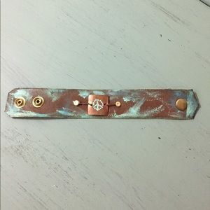 Handmade/handpainted Leather Cuff bracelet