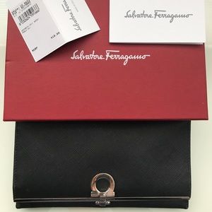 Salvatore Ferragamo Gancini Saffiano Wallet