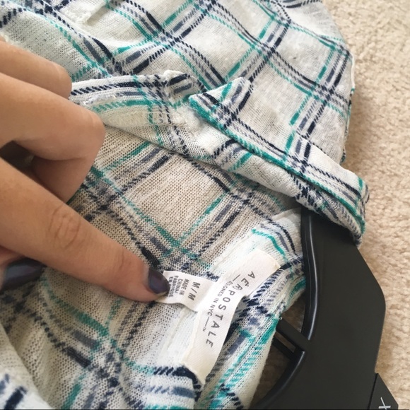 Aéropostale 🌟 Striped 3/4 Shirt - Picture 4 of 4