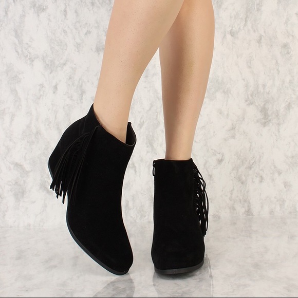 Black Tassel Bootie | PRICE IS FIRM - Picture 2 of 7