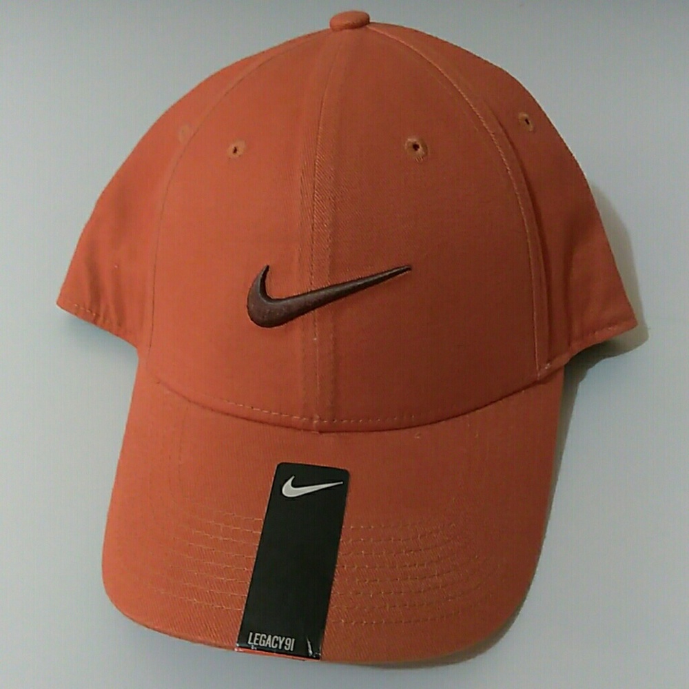 Nike Orange Brown logo all sports hat cap