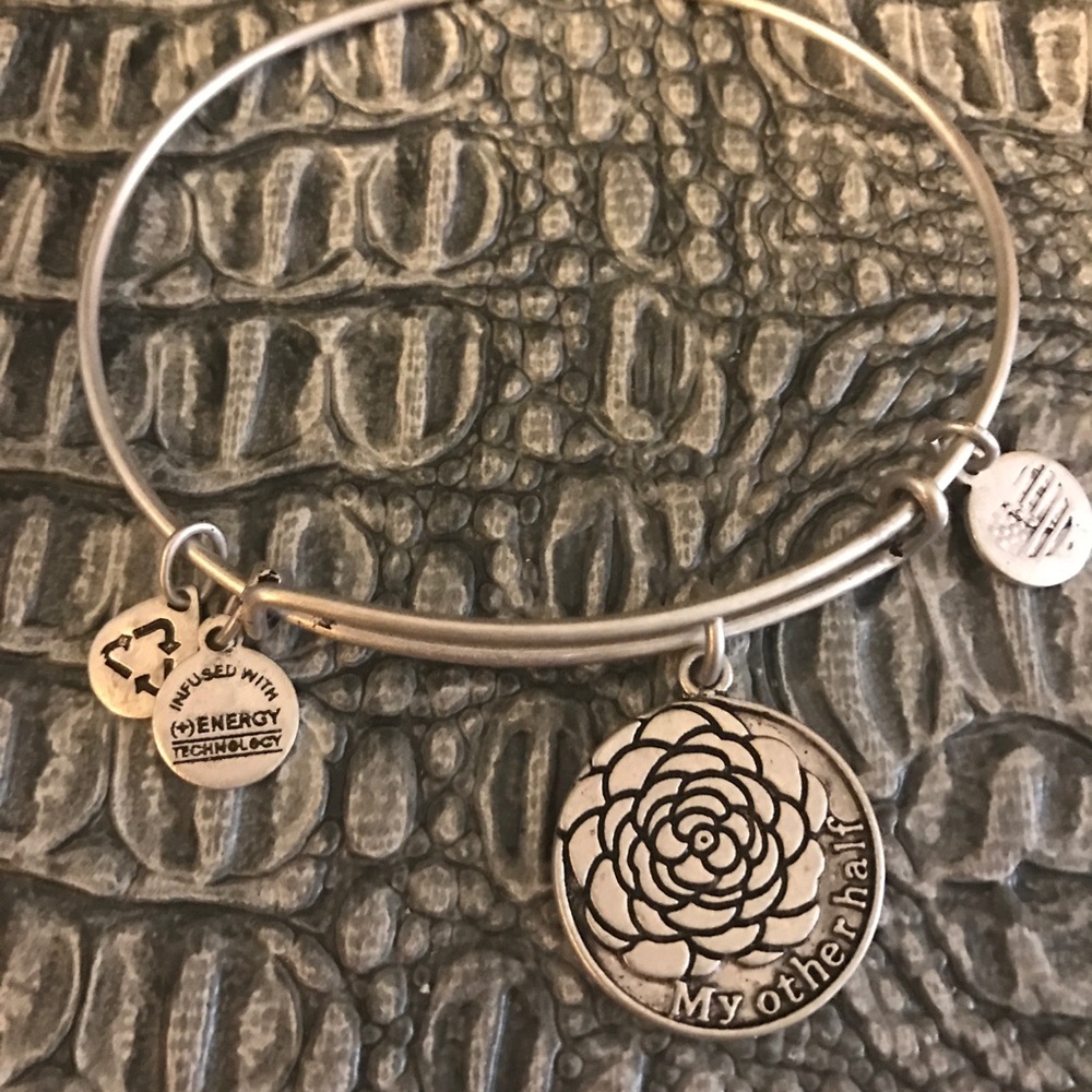 *SOLD*Alex & Ani "My Other Half" Silver Bangle