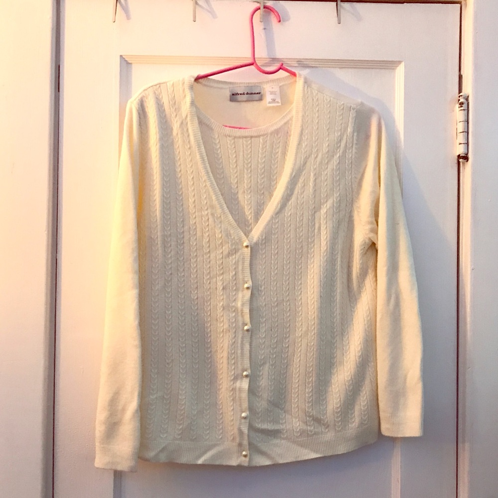 Alfred Dunner Women's White Sweater