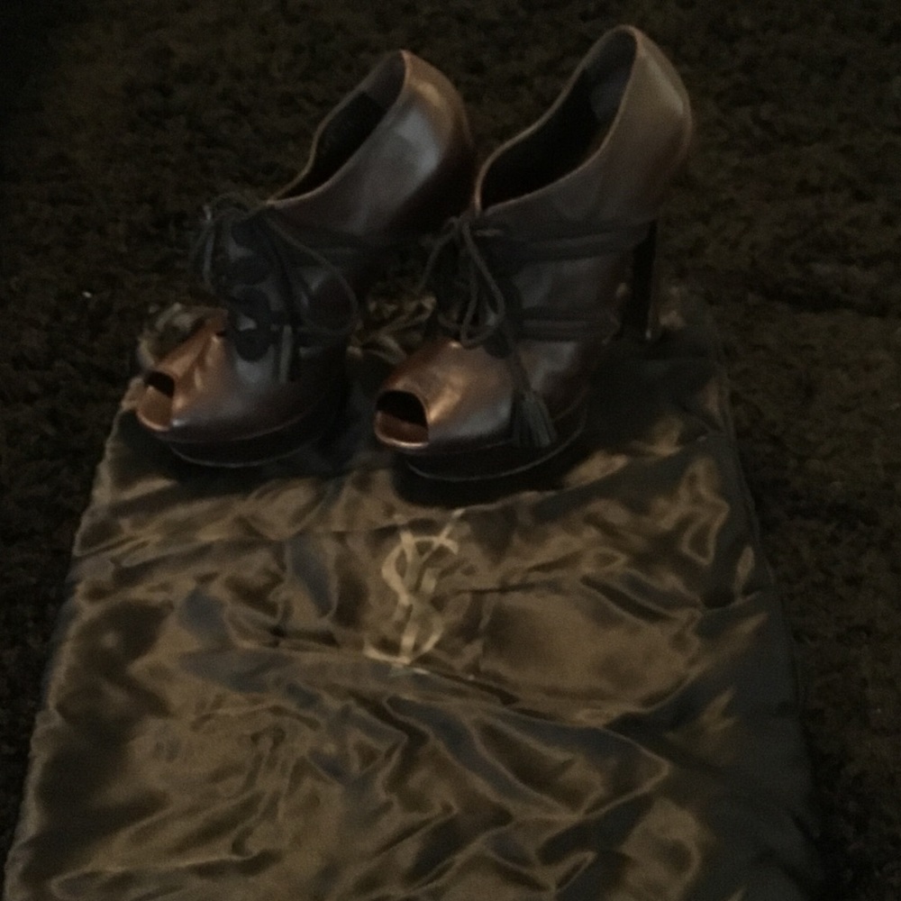 YVES SAINT LAURENT DESIGNER PLATFORM HEELS