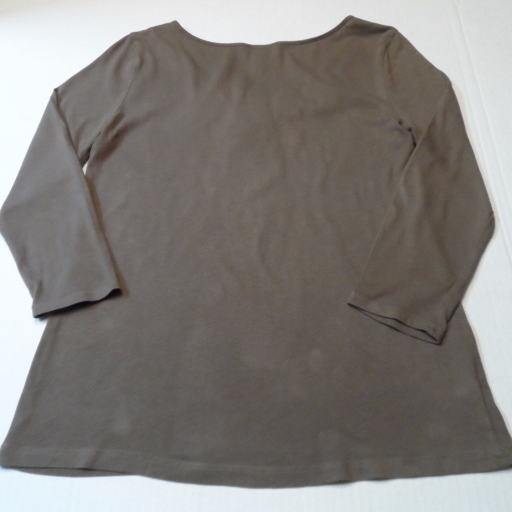 Long Sleeve Tee Embellished Ann Taylor Loft Small - Picture 5 of 5