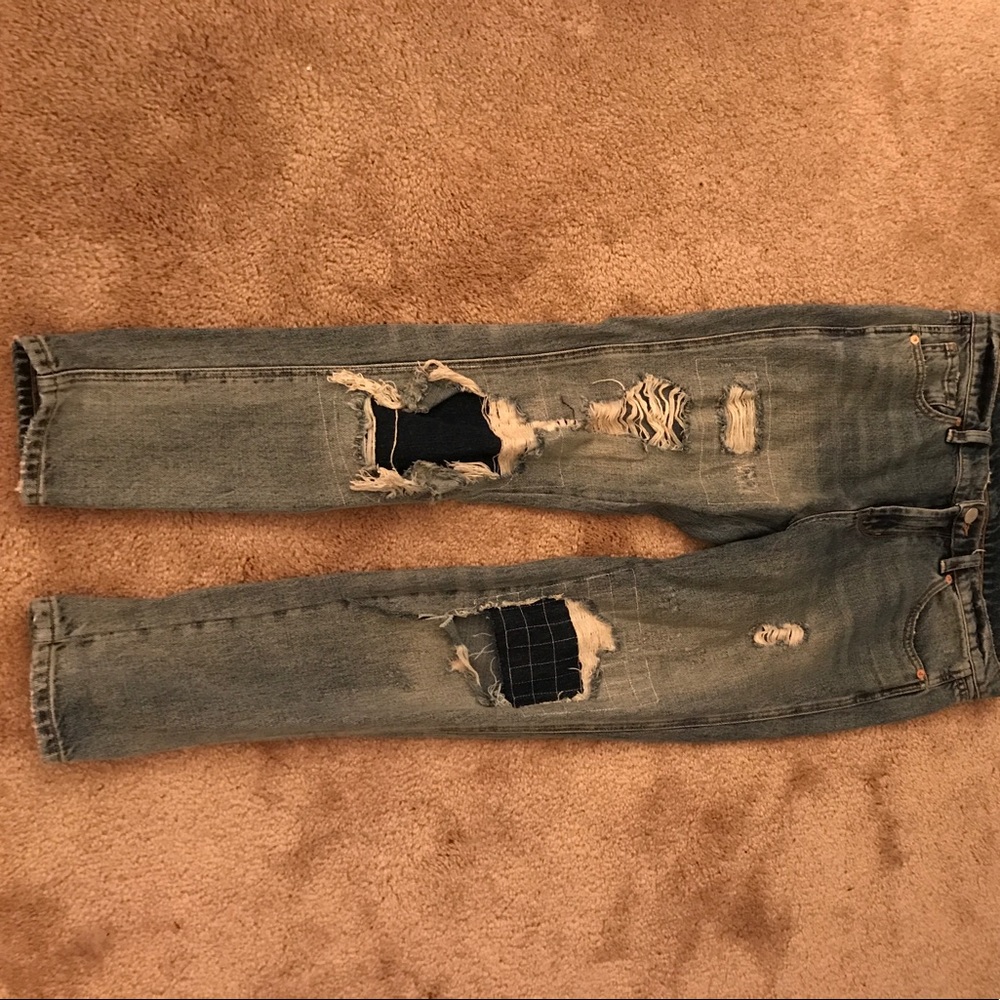Urban outfitters patched boyfriend jeans