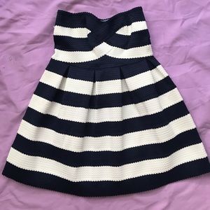 RAINBOW - strapless skater party dress