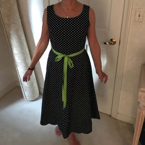 Black and white polar dot dress