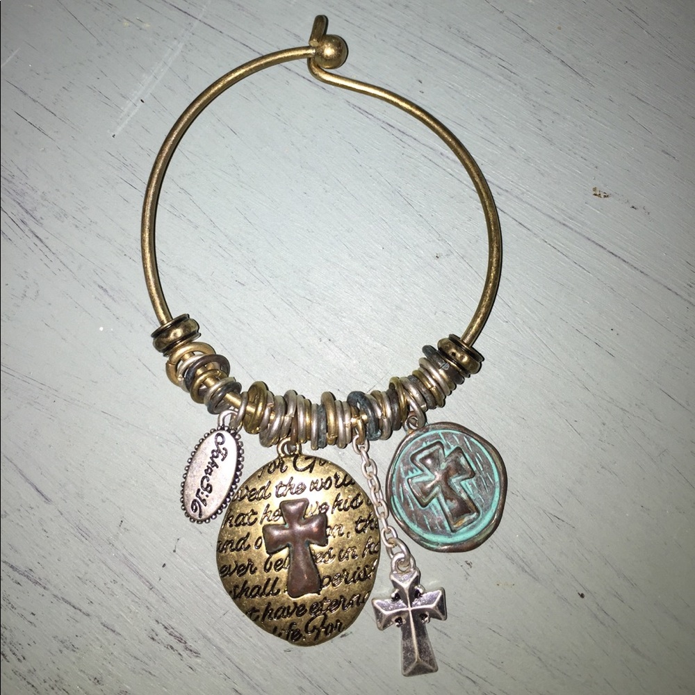 Beautiful religious charmed bracelet