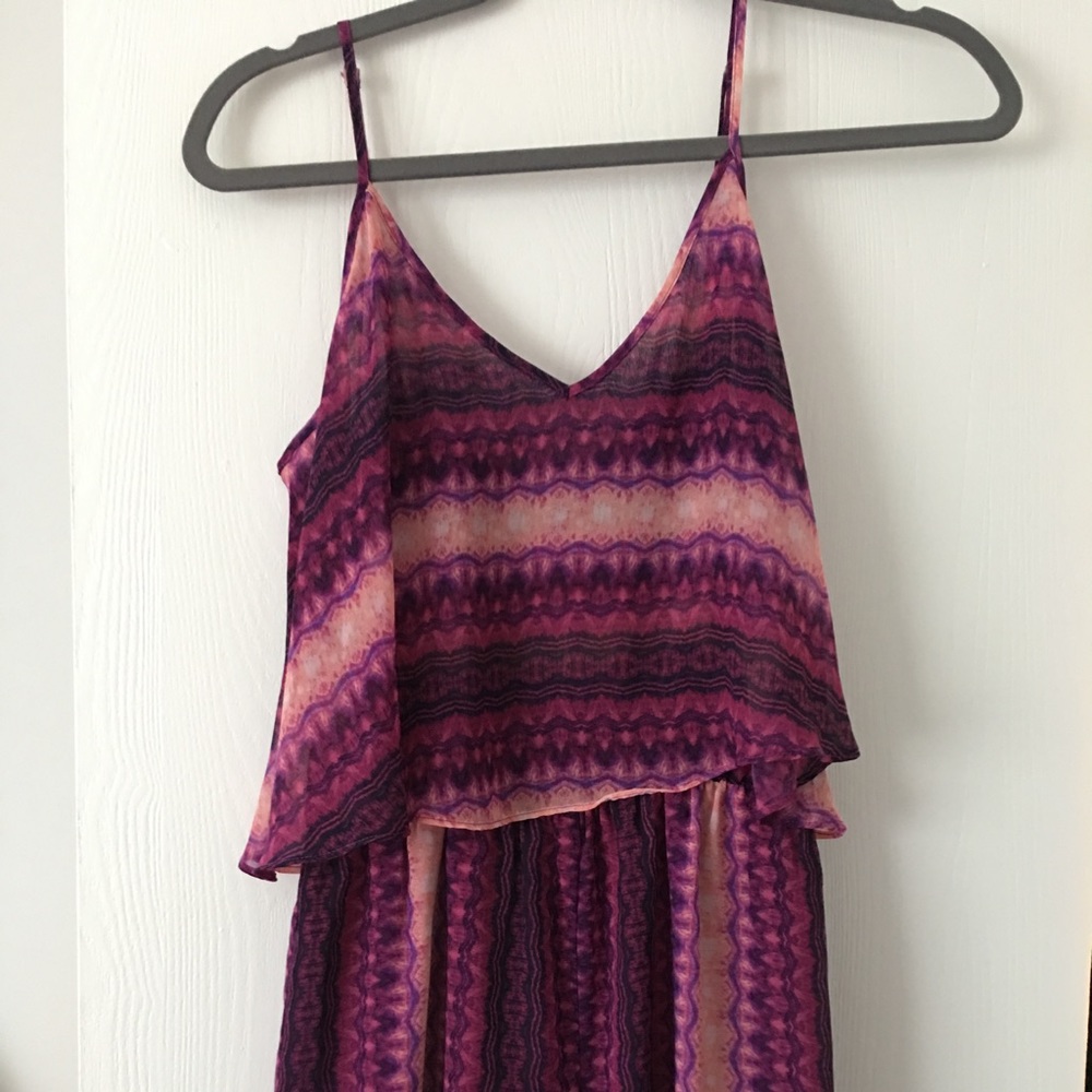 Purple pants romper