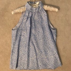 J.McLaughlin sleeveless blouse with collar