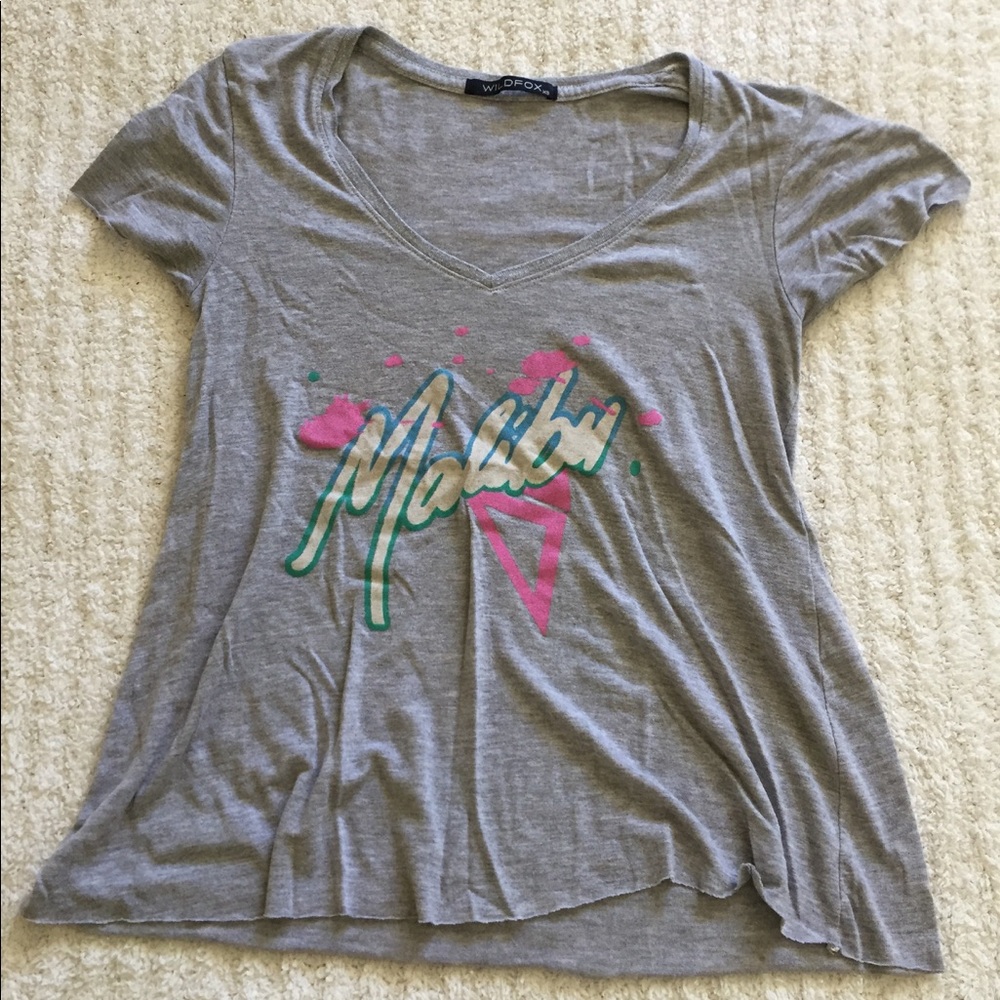 Gray Wildfox 'Malibu' tee shirt