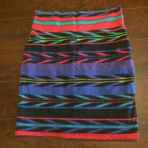 Colorful F21 Mini BodyCon Skirt