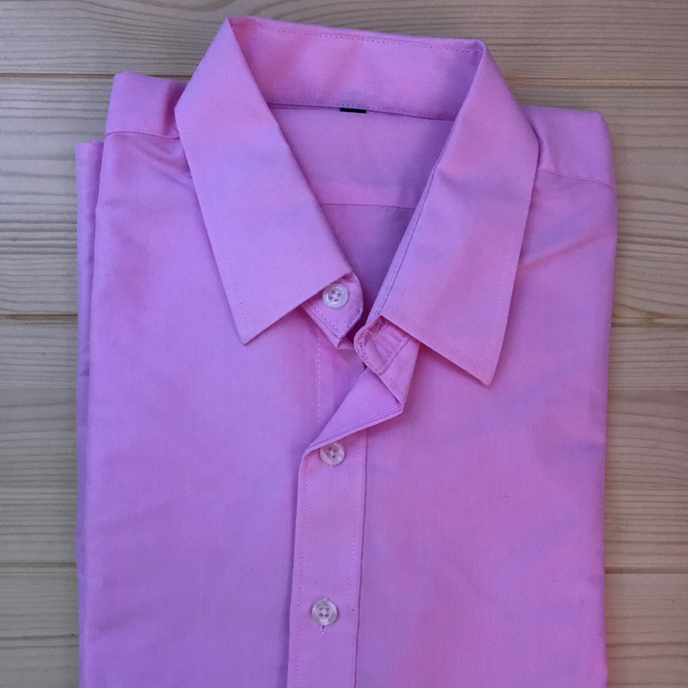Pink Men's button up Dress Shirt