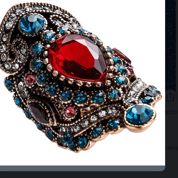 HOST PICKππNew antique style sapphire ring size8 - Picture 3 of 3