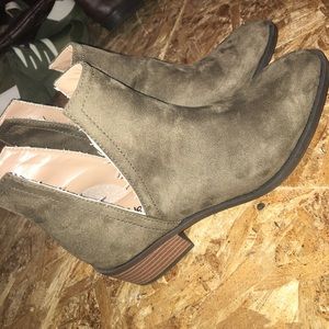 Olive green Charlotte Russe Booties