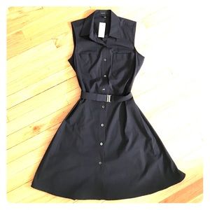 Barney's New York button down navy dress coastal grandmother