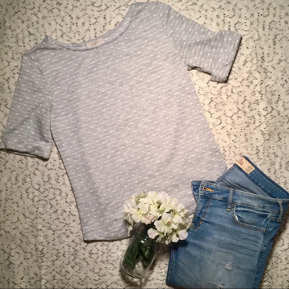 LOFT Soft polka dot sweatshirt/sweater