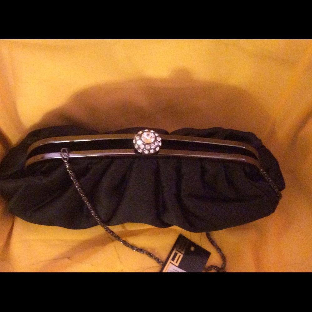 Ladies Black Evening Bag - Picture 3 of 6