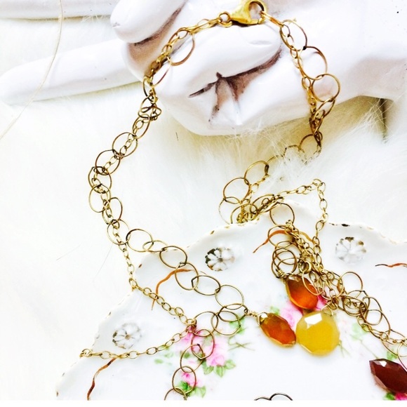 . {SATYA JEWELRY} Citrine crystals + gold 3 layers - Picture 2 of 6