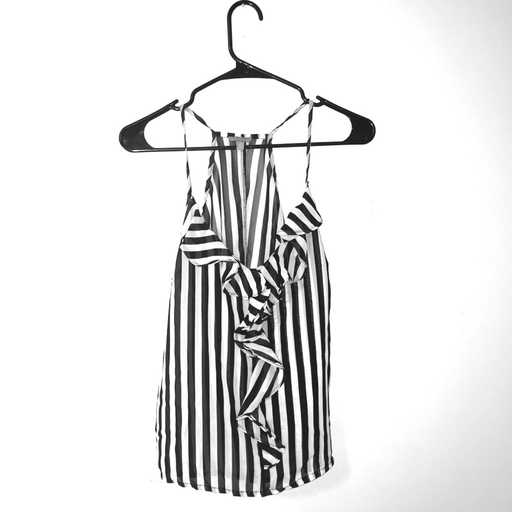 Black and White Striped Tank Top