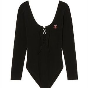 TEXAS A&M VS PINK Lace Up Bodysuit