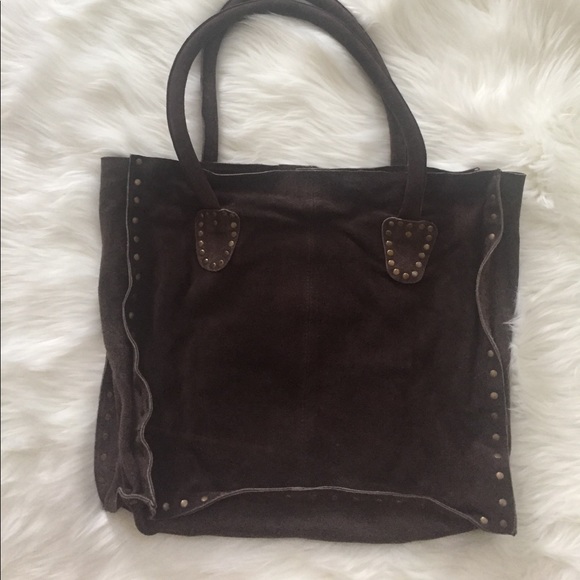 🎉R+J Brown 100% Suede Tote Bag🎉 - Picture 1 of 8