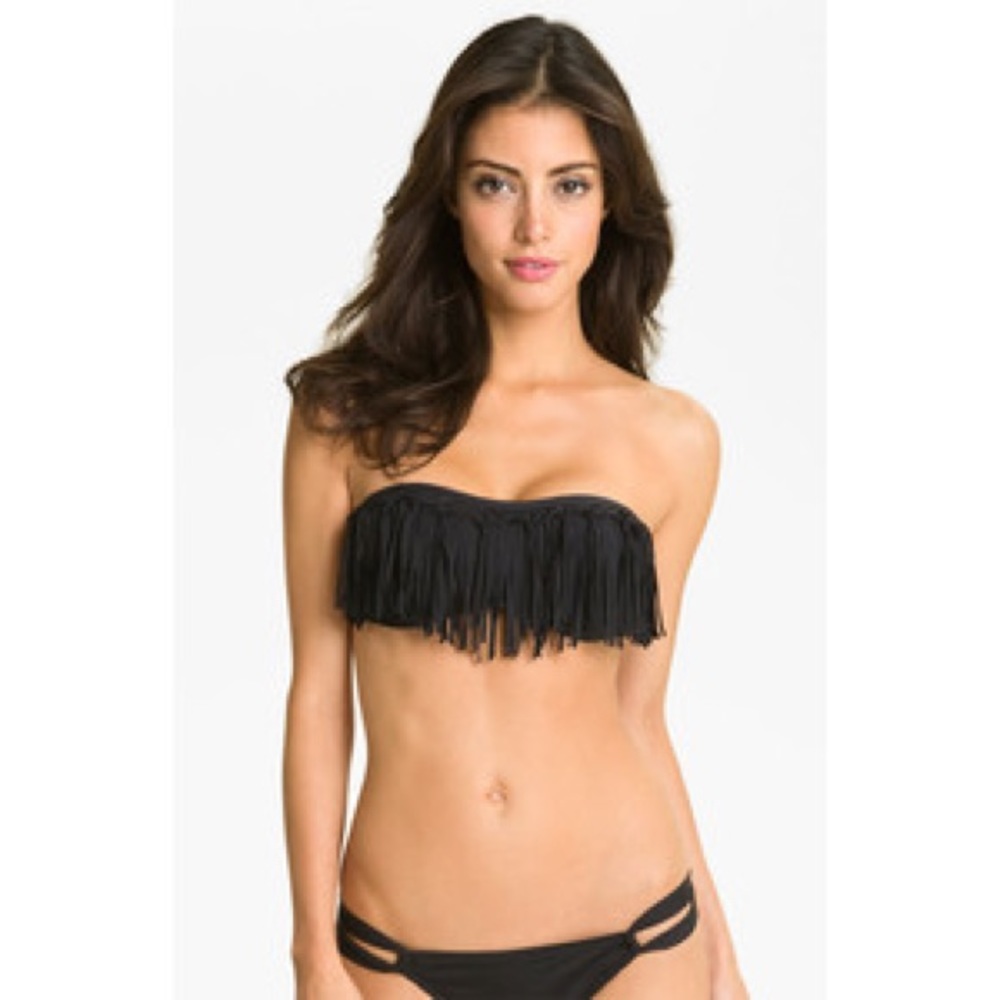 L'space fringe bandeau bikini top