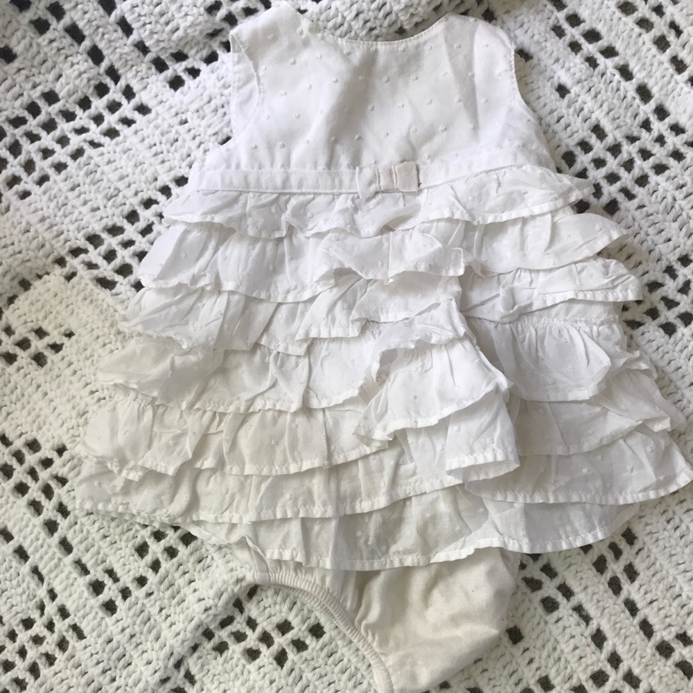 Cherokee white ruffled dress