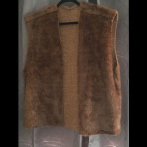 Faux fur vest