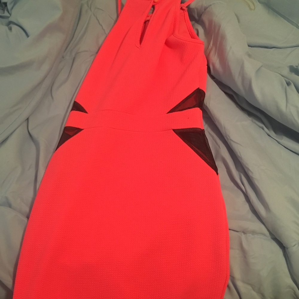 Cute hot pink tight dress