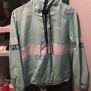 Victoria Secret PINK half zip rain jacket