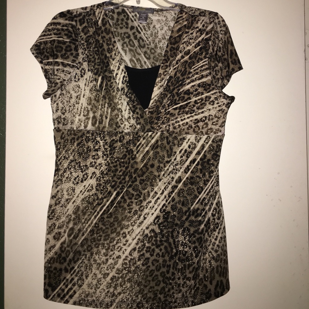 Cheetah Print with Gold sparkles