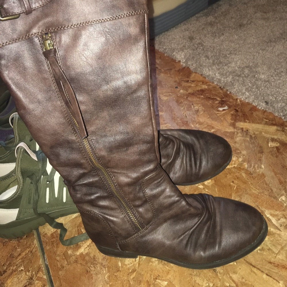 Tall brown boots