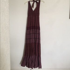 Boho purple maxi dress