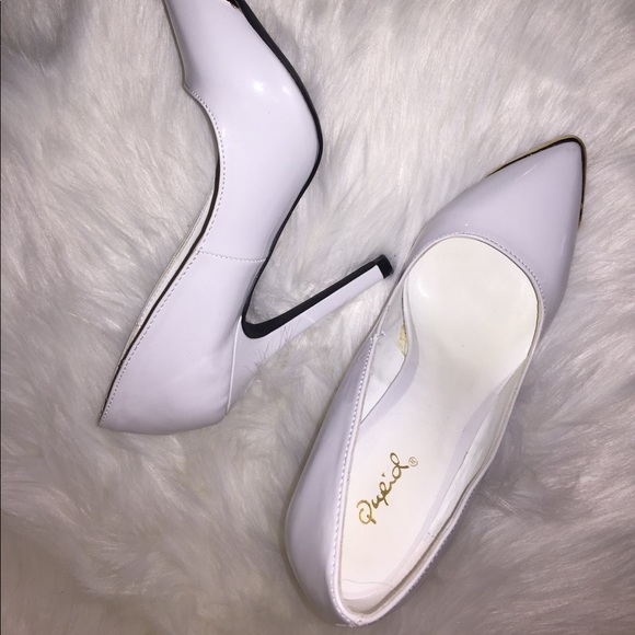 Cupid White Heel SZ 7 - Picture 3 of 3