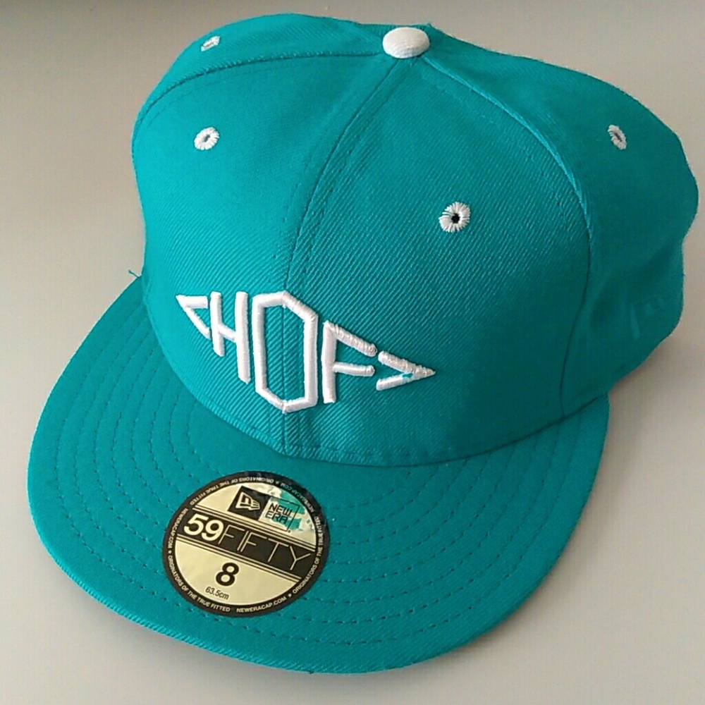New era Hall Of Fame turquoise hat cap Sz 8