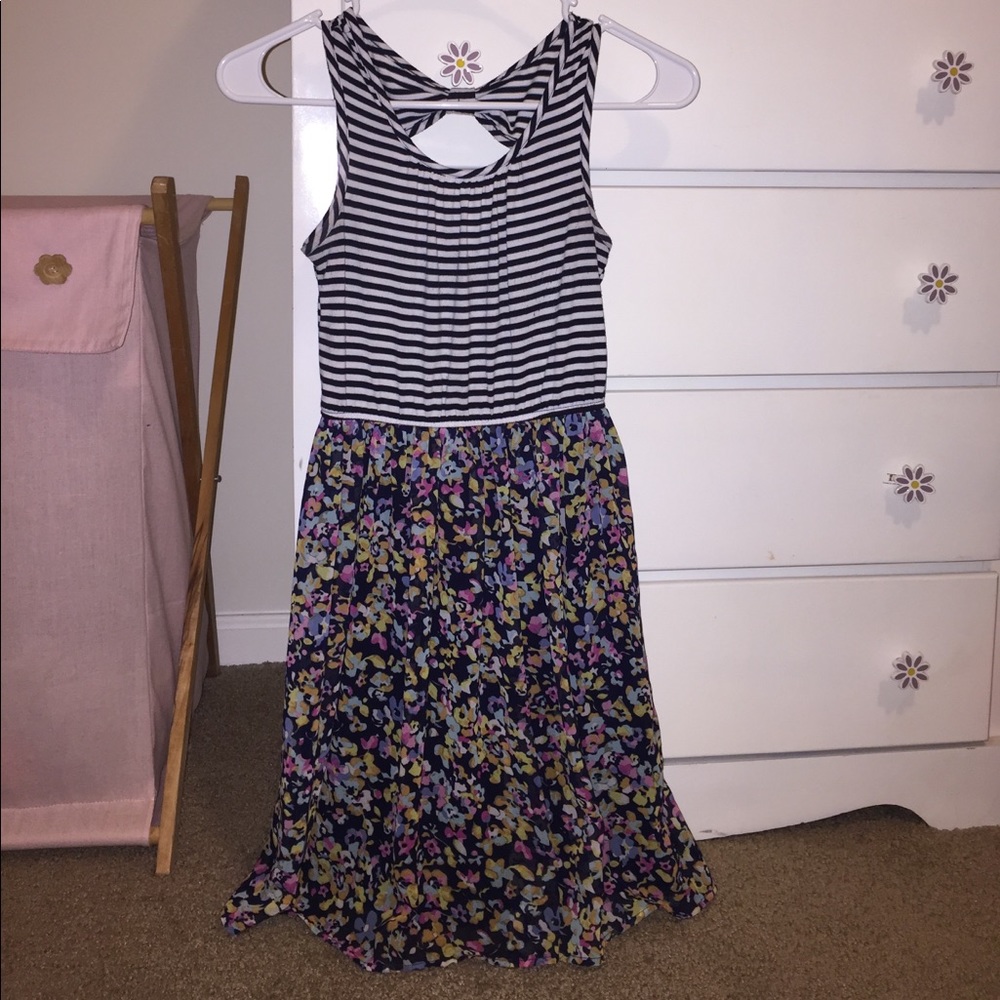 Black and white floral dress